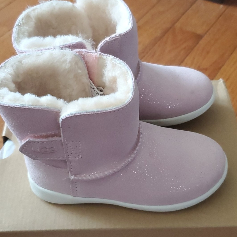 UGG Keelan Pink Sparkle Toddler Girl Boots